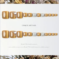 No.603 Summer Cat's Eye Toenails Patch 24pcs/Set