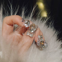 No.F305 Diamond Fingernails Patch 24pcs/Set