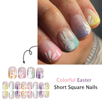 No.ET29 Rabbit Flower Fingernails Patch 24pcs/Set