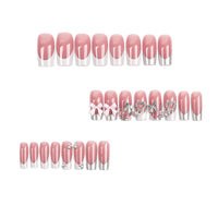 No.F503 Pink Fingernails Patch 24pcs/Set