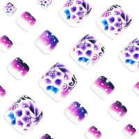 No.500 Purple Roses Toenails Patch 24pcs/Set