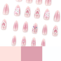 No.F428 Butterfly Love Heart Fingernails Patch 24pcs/Set