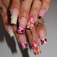 No.F492 Sweet Flower Fingernails Patch 24pcs/Set