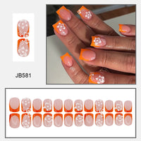 No.F506 Orange Fingernails Patch 24pcs/Set