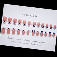 No.F233 Blue&White Fingernails Patch 24pcs/Set