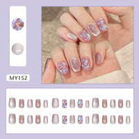 No.F312 Light Purple Fingernails Patch 24pcs/Set