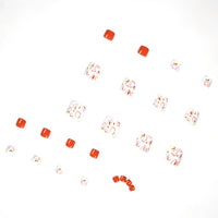 No.456 Light Orange Toenails Patch 24pcs/Set