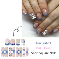 No.ET30 Simple Rabbit Fingernails Patch 24pcs/Set