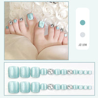No.511 Sky Blue Cat's Eye Toenails Patch 24pcs/Set
