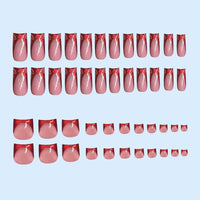No.PSN6 Love Wine Red Hand & Toe Pair Set-48pcs