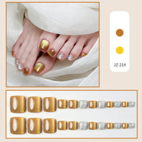 No.602 Yellow Cat's Eye Toenails Patch 24pcs/Set