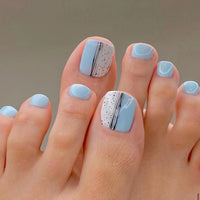 No.660 Sky Blue Toenails Patch 24pcs/Set