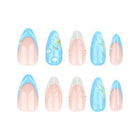 No.F380 3D Shell Water Drop Fingernails Patch 24pcs/Set