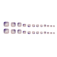 No.522 Light Purple Toenails Patch 24pcs/Set