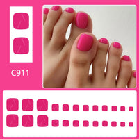 No.479 Rose Red Toenails Patch 24pcs/Set