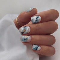 No.F402 Gray Fingernails Patch 24pcs/Set