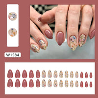 No.F245 Flowers Fingernails Patch 24pcs/Set