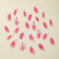 No.F243 Fashion Pink Fingernails Patch 24pcs/Set