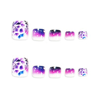 No.500 Purple Roses Toenails Patch 24pcs/Set