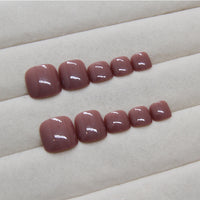 No.593 Solid Color Toenails Patch 24pcs/Set