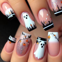 No.AW132 Halloween Ghost Fingernails Patch 24pcs/Set