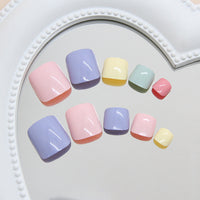 No.590 Rainbow Color Toenails Patch 24pcs/Set
