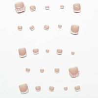 No.430 Pink Flowers Toenails Patch 24pcs/Set