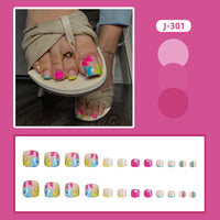 No.506 Contrast Color Toenails Patch 24pcs/Set