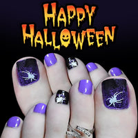 No.AW142 Halloween Purple Toenails Patch 24pcs/Set