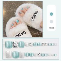 No.514 Light Green Cat's Eye Toenails Patch 24pcs/Set