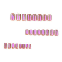 No.F291 Purple Cat's Eye Fingernails Patch 24pcs/Set