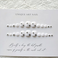 No.469 Five-Pointed Star Glitter Toenails Patch 24pcs/Set