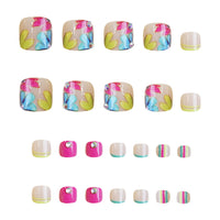 No.506 Contrast Color Toenails Patch 24pcs/Set