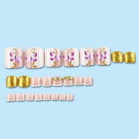 No.671 Glitter Butterfly Toenails Patch 24pcs/Set