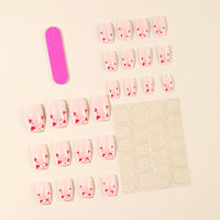 No.VN49 Red Love Fingernails Patch 24pcs/Set