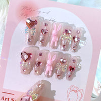 No.ET23 Fashion Bunny Fingernails Patch 24pcs/Set