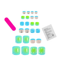 No.463 Fluorescent GreenToenails Patch 24pcs/Set
