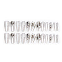 No.F302 White Flash Fingernails Patch 24pcs/Set