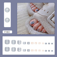 No.583 Blue Cat's Eye Toenails Patch 24pcs/Set
