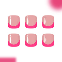 No.642 Rose Red Toenails Patch 24pcs/Set