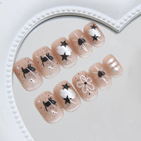 No.F441 Love Cartoon Cat Fingernails Patch 24pcs/Set
