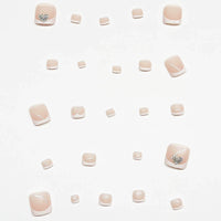 No.433 Heart Diamonds Toenails Patch 24pcs/Set