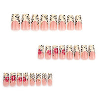 No.F323 Leopard Fingernails Patch 24pcs/Set