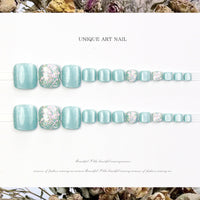 No.515 Light Green Cat's Eye Toenails Patch 24pcs/Set