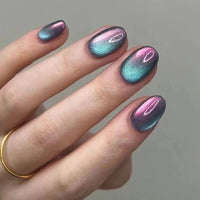 No.F390 Multicolor Cat's Eye Fingernails Patch 24pcs/Set