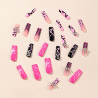 No.F242 Purple Fingernails Patch 24pcs/Set