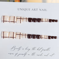 No.675 Red Lines Toenails Patch 24pcs/Set