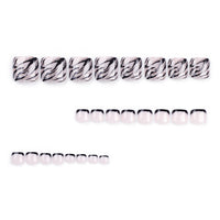 No.350 Black Armor & Gold Glitter Toenails Patch 24pcs/Set