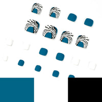 No.406 Blue  Lines Toenails Patch 24pcs/Set