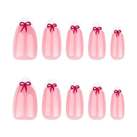 No.VN64 Valentine’s Bow Press-On Nails Set (24 Pcs)
